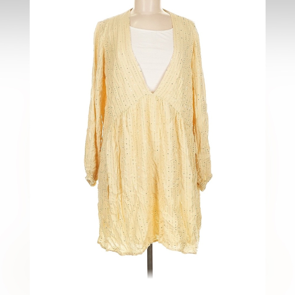 Elegant Yellow Mini Dress